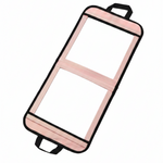 Foldable Mirror Halo Pink front view