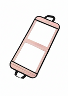 Foldable Mirror Halo Pink front view