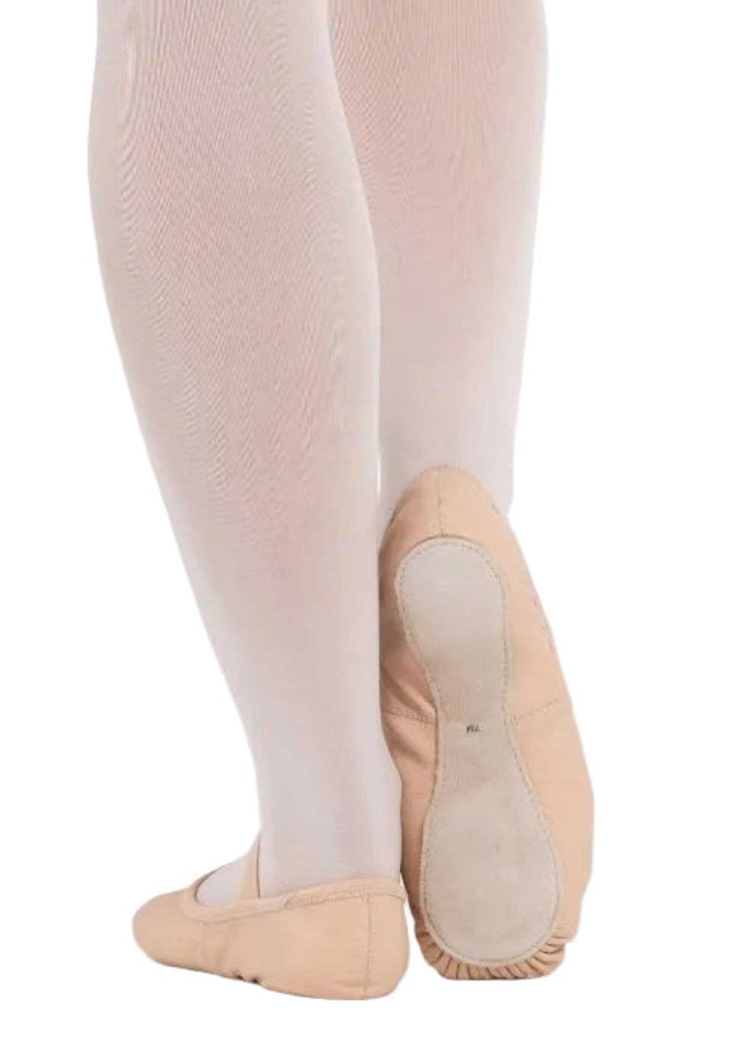 Luna Leather Ballet Shoe Ballet Pink back and bottom view