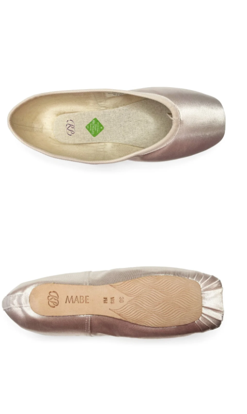 Mabe Pointe Shoe top and bottom view