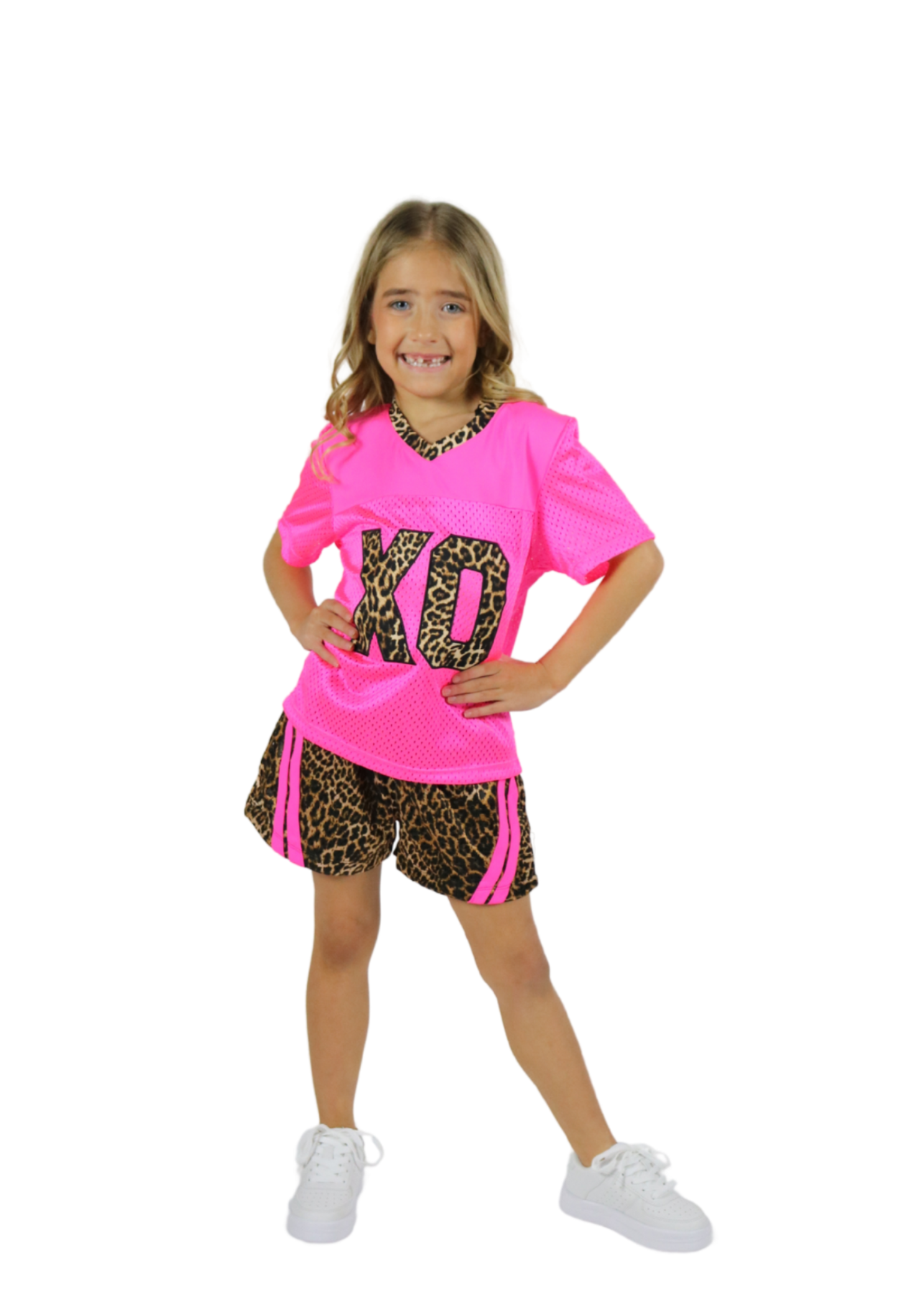 Mesh Short Cheetah front view
