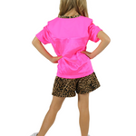 Mesh Short Cheetah back view