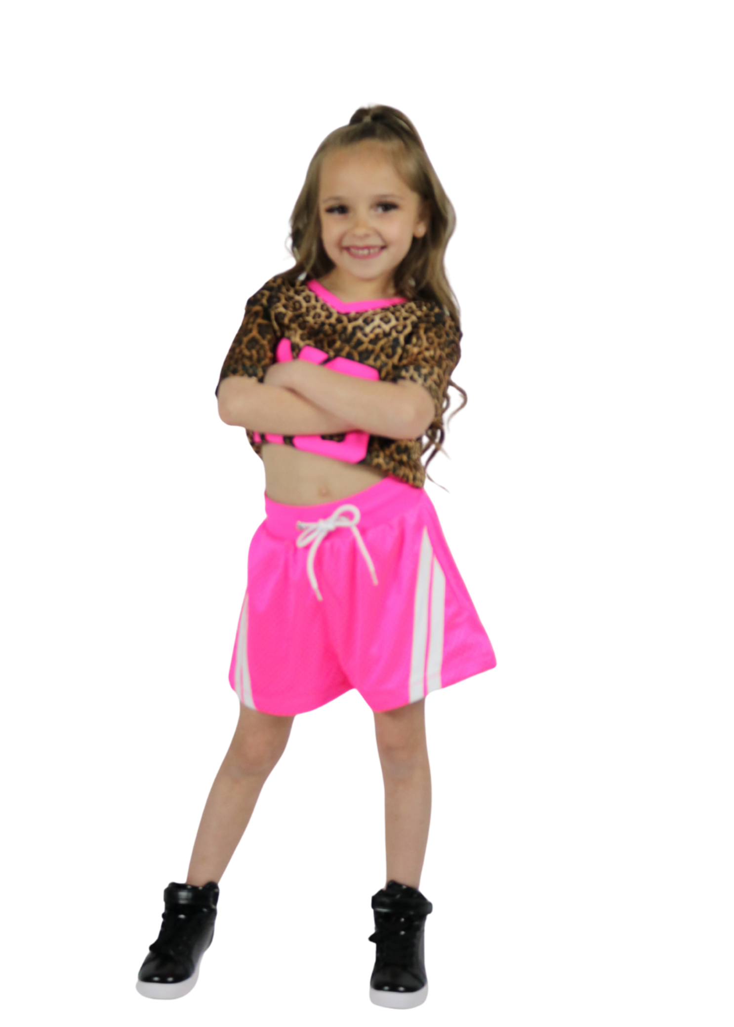 Mesh Short Hot Pink front view