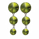 Graduated Drop Earrings Olivine