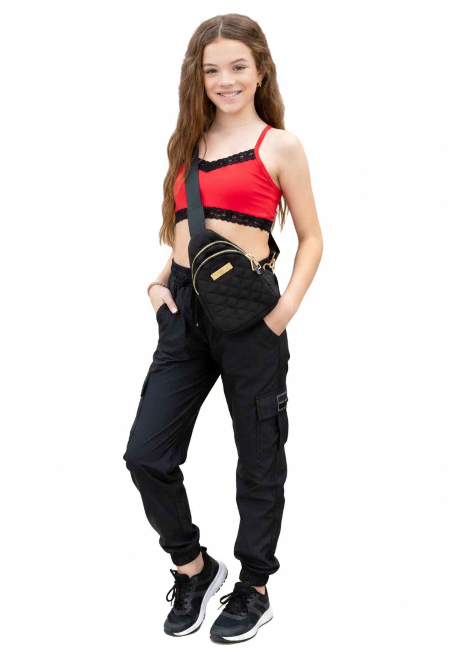 On the Move Puffer Sling Bag - OLL303 black