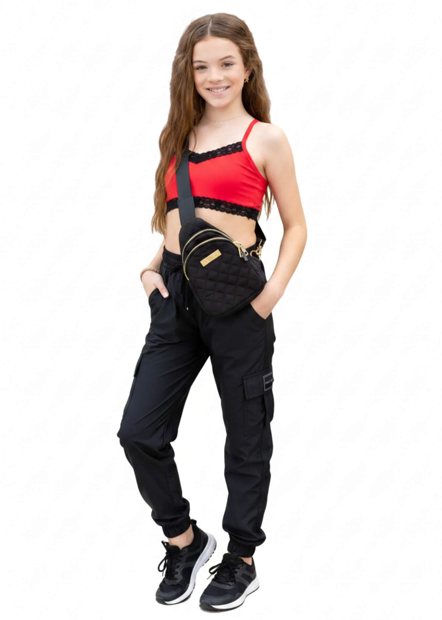 On the Move Puffer Sling Bag - OLL303 black
