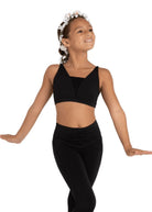 Iris Mesh Bra Top Black front view