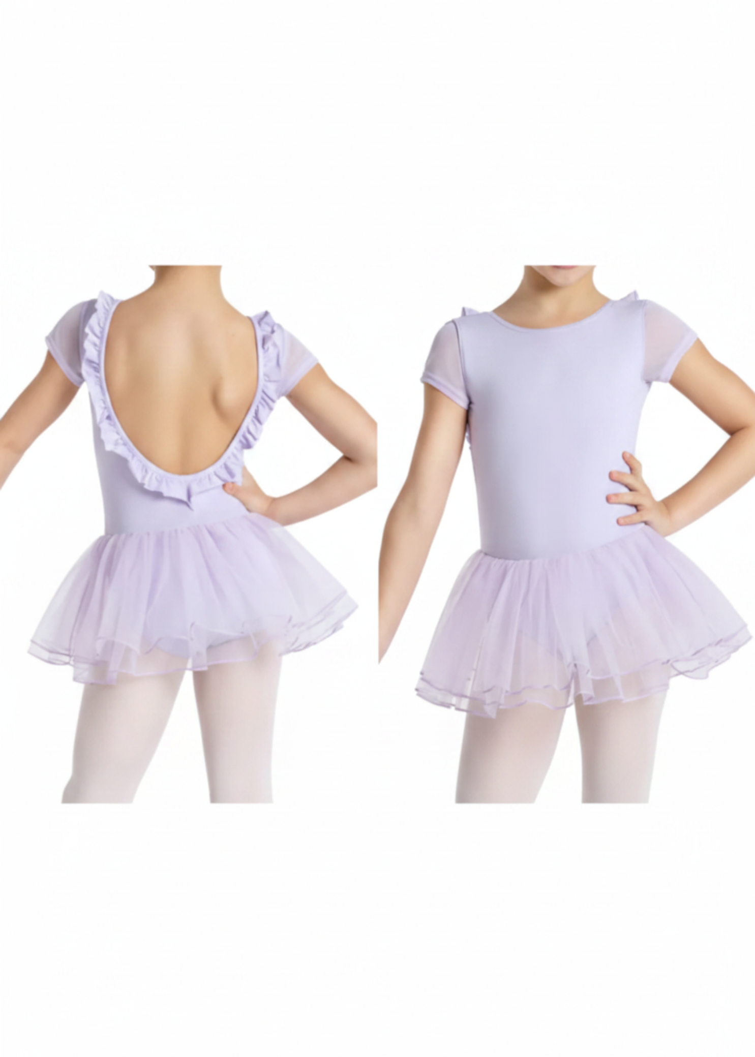 Polaris Tutu Dress Lavender back and front view