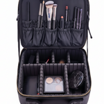 Cosmetic Case with LED Light black inside view