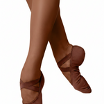 Bliss Split Sole Canvas Ballet Shoe Mocha