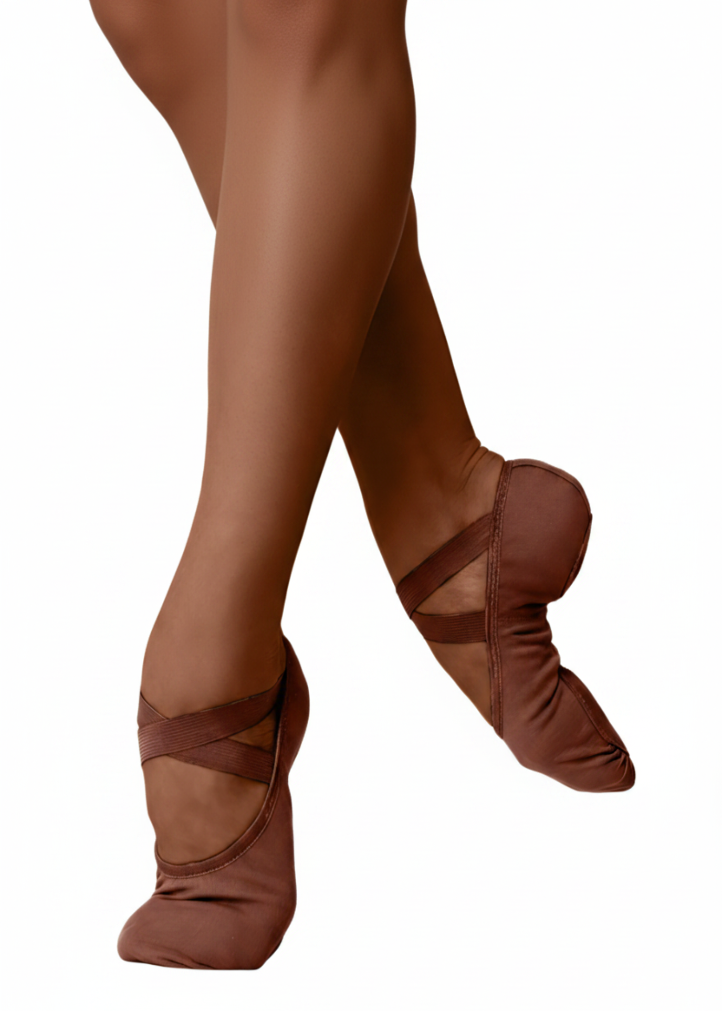 Bliss Split Sole Canvas Ballet Shoe Mocha