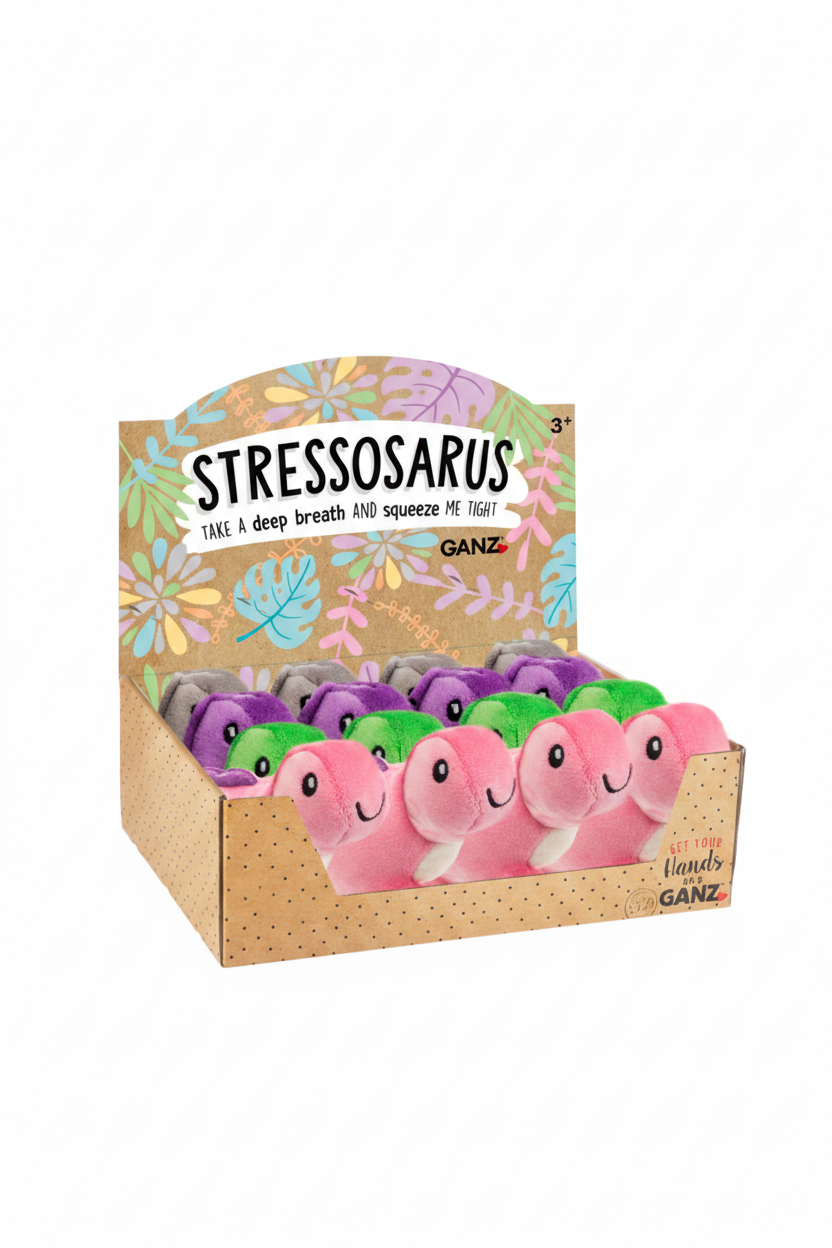 4" Stressosaurus Squeeze Toy collection view