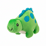 Green 4-inch dinosaur stress squeeze toy with soft squeezable construction for on-the-go stress relief