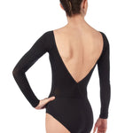 Long Sleeve Leotard Black back view