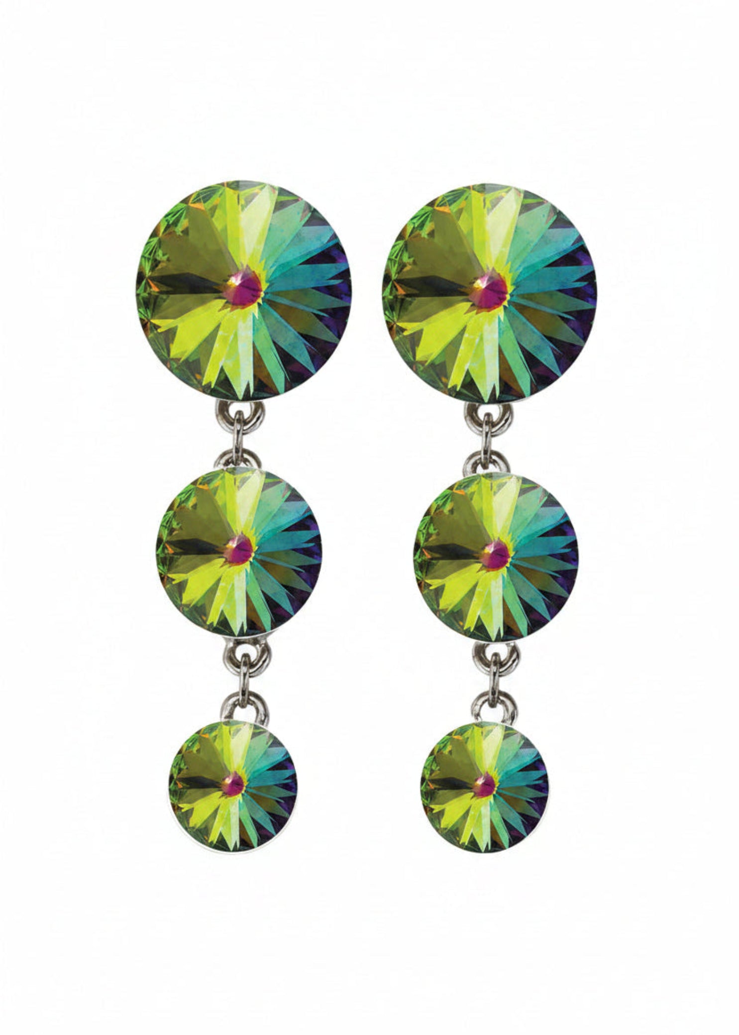 Graduated Drop Earrings vitrail