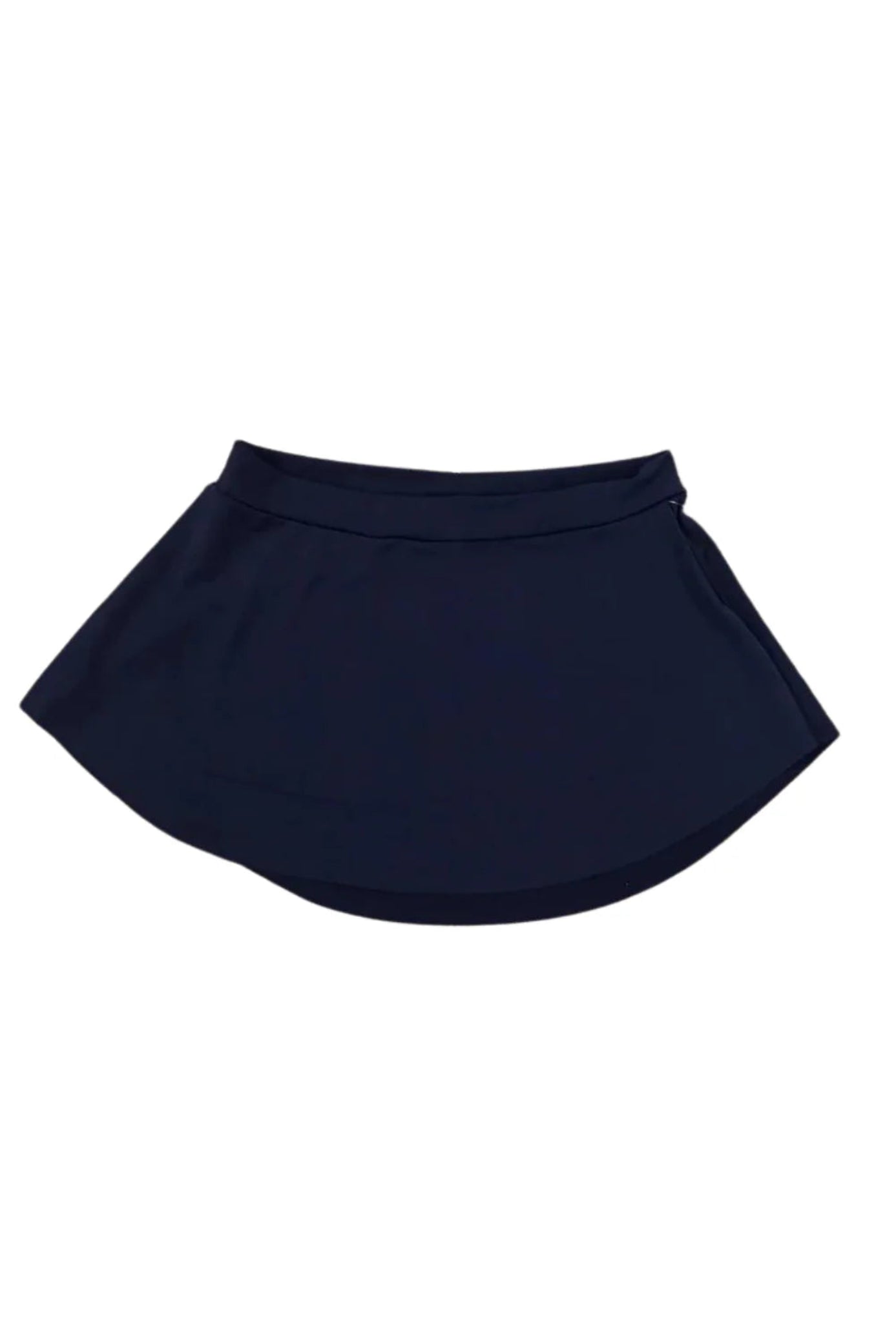 Curved Pull On Skirt Navy front view