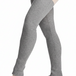 36" Knit Legwarmer Heather Gray lifestyle view