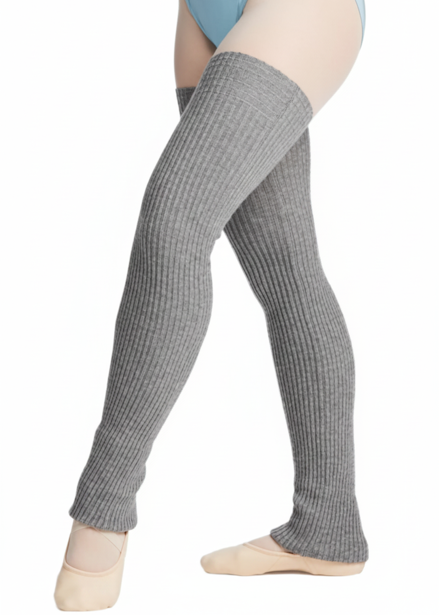 36" Knit Legwarmer Heather Gray lifestyle view