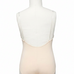 Clear Strap Cami Leotard Nude back view