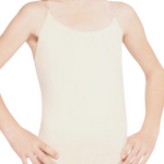 Clear Strap Cami Leotard Nude front view