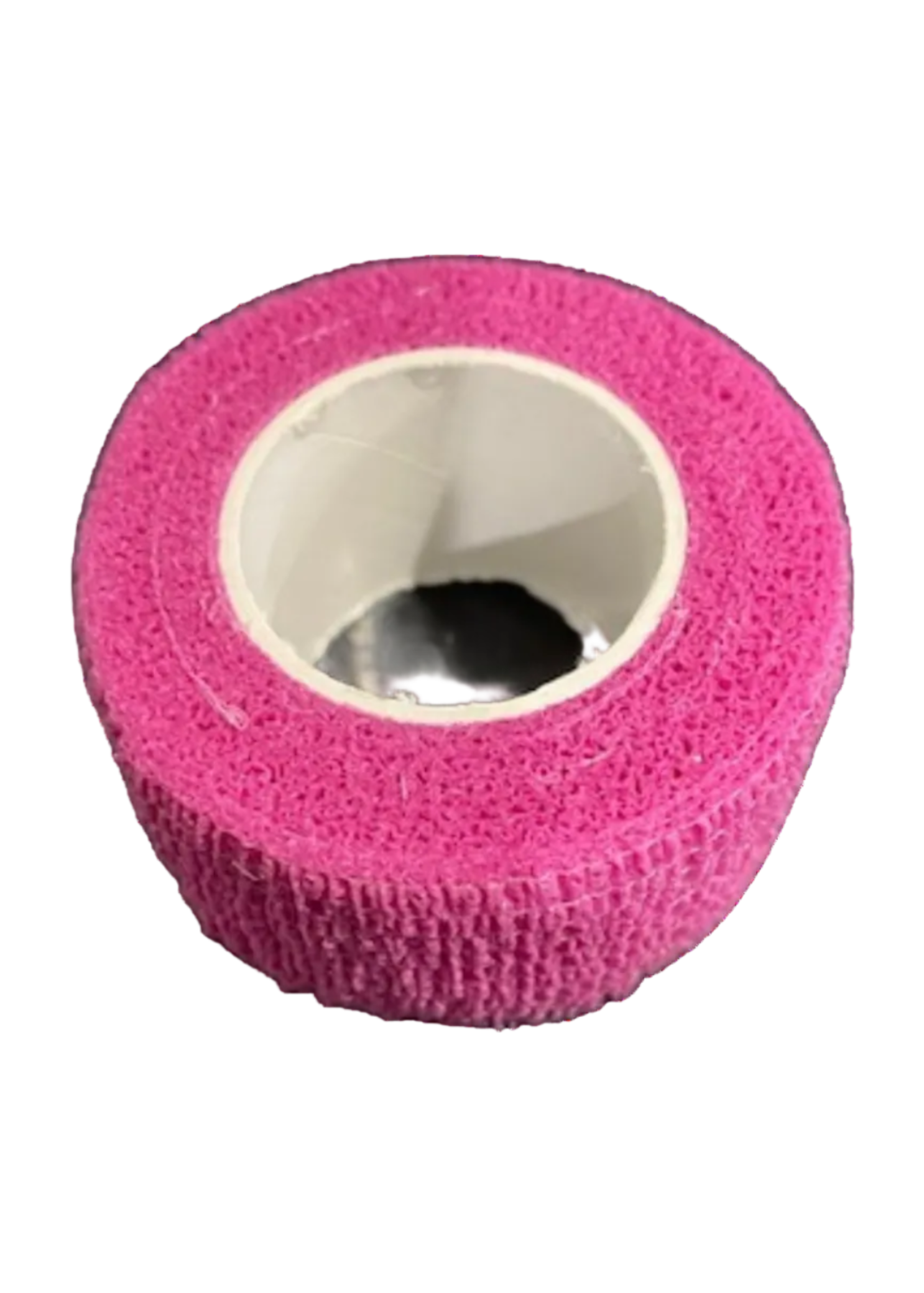 Capezio Adhesive Toe Tape in Fuchsia, top view showing fuchsia adhesive toe tape roll