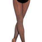 Seamed Fishnet Tight Black back view