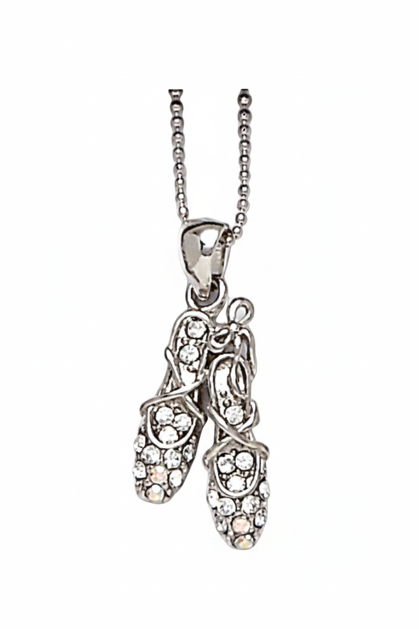 Ballet Slipper Necklace silver