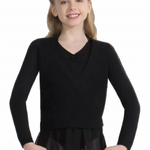 Wrap Sweater Black front view