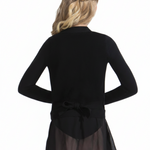 Wrap Sweater Black back view
