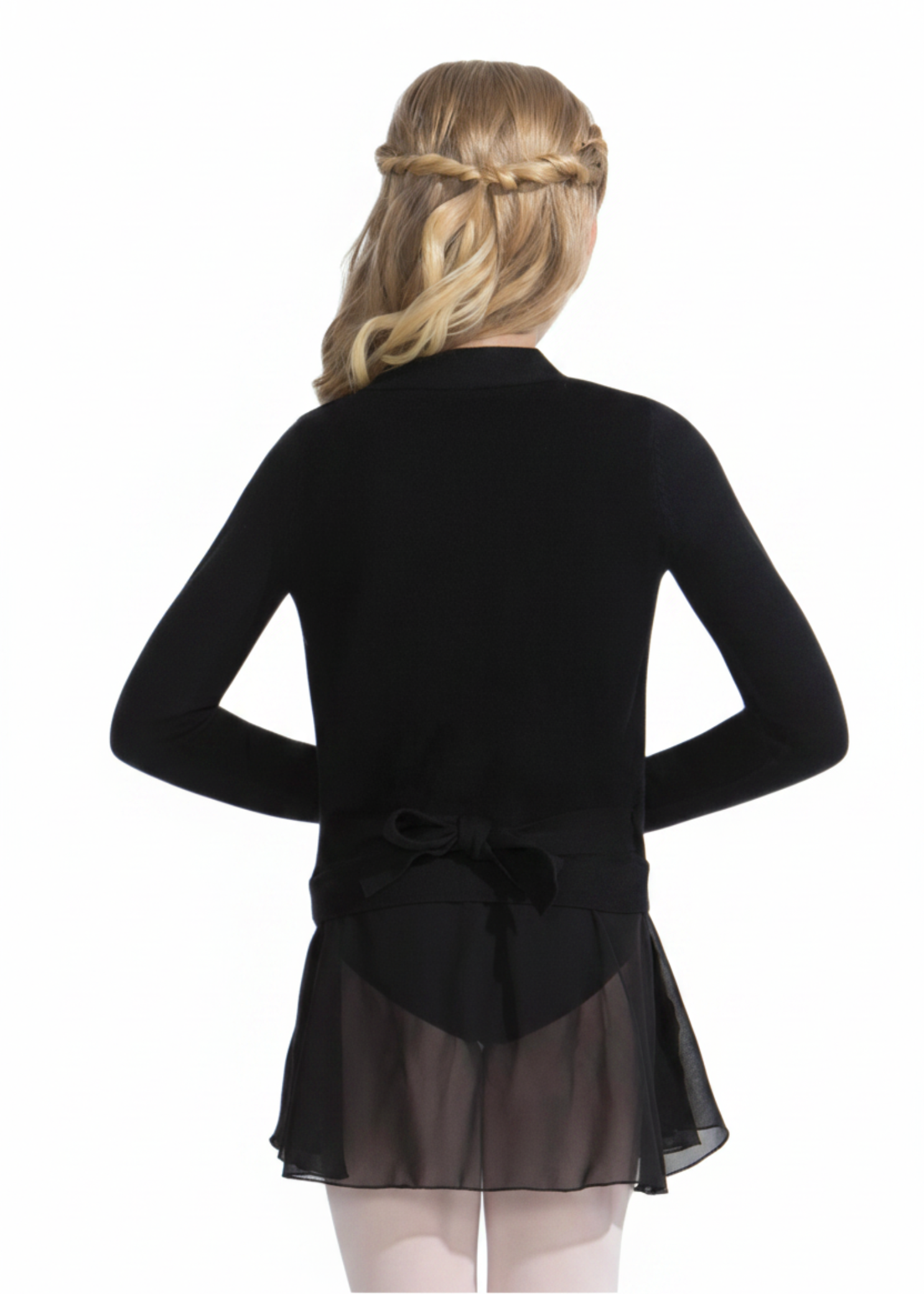 Wrap Sweater Black back view