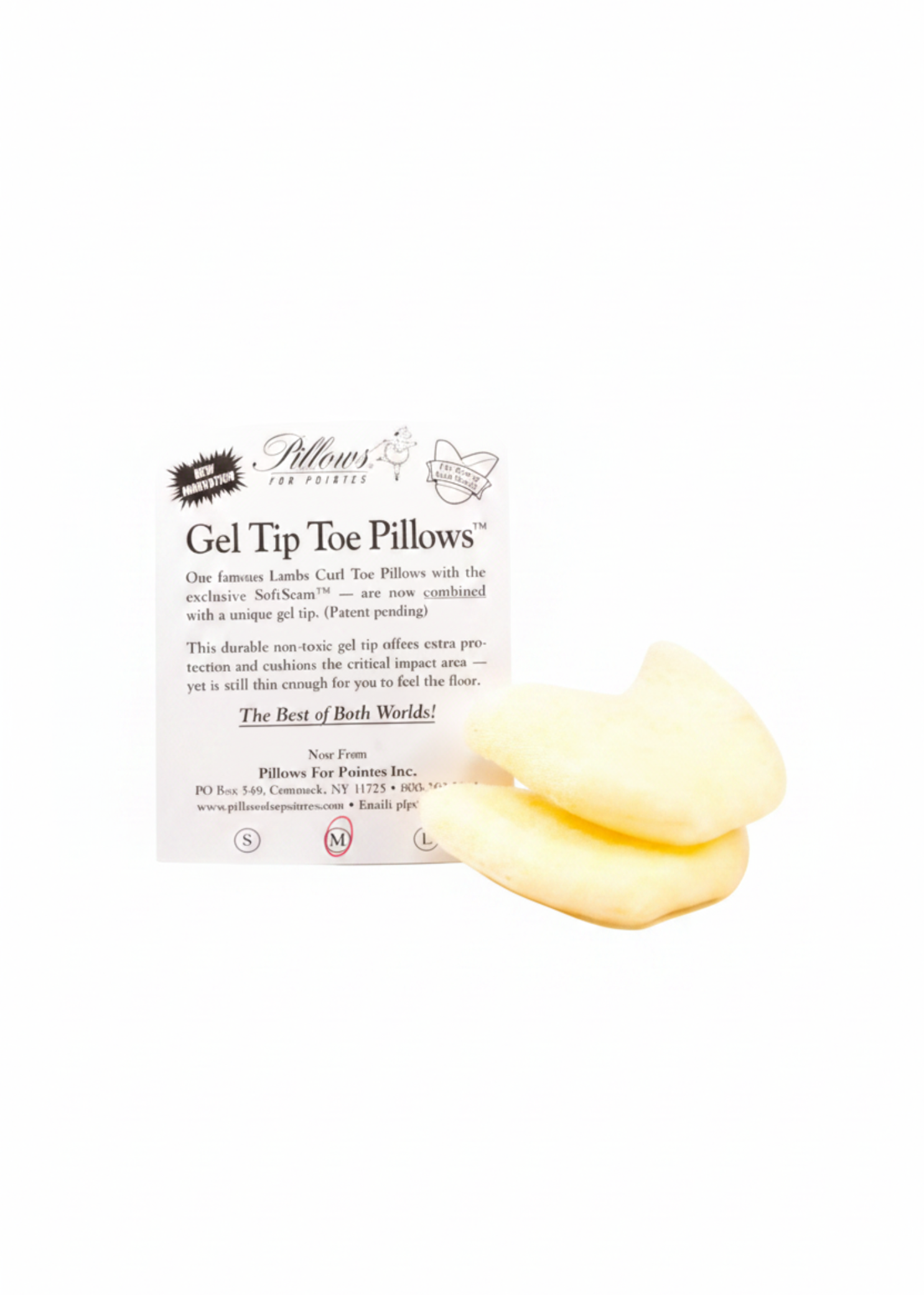 Gel Tip Lambs Curl Toe Pillow Toe Pad front view