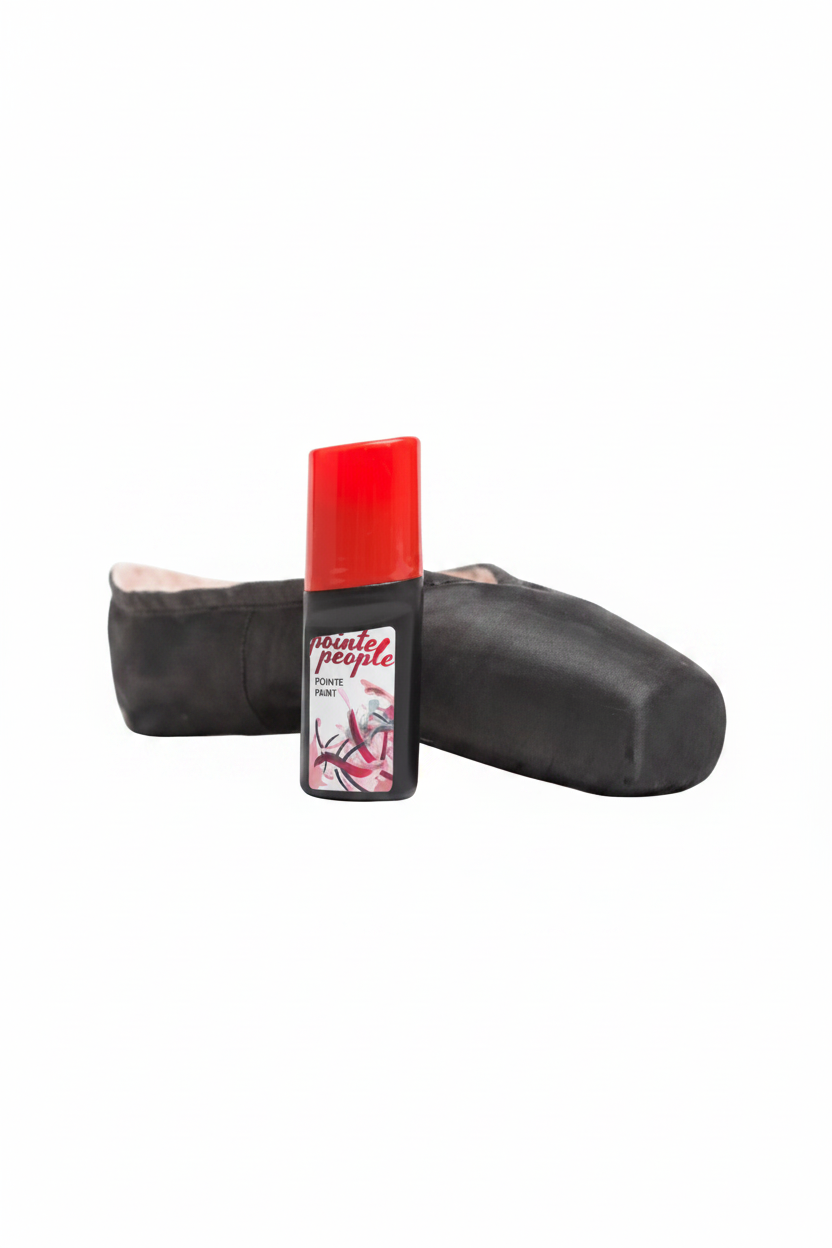 Fabric Pointe Shoe Paint Black front view