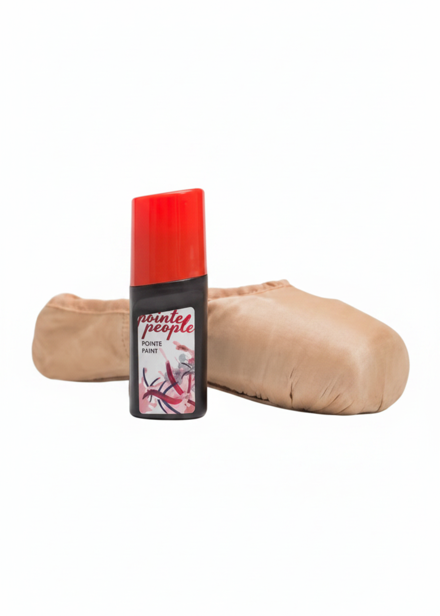 Fabric Pointe Shoe Paint Macademia front view