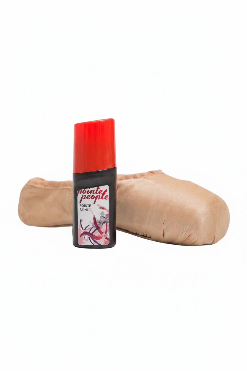 Fabric Pointe Shoe Paint Macademia front view