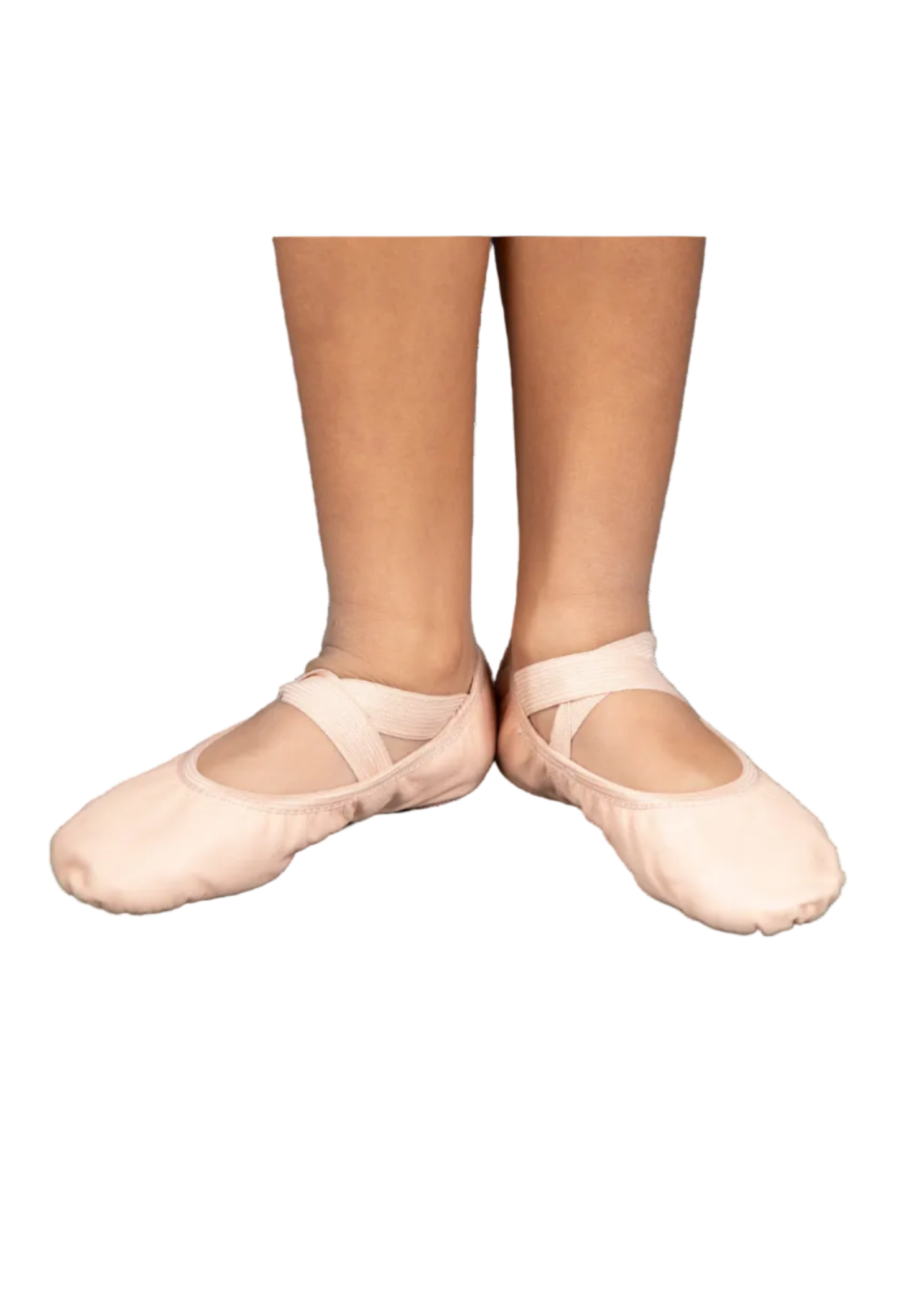 Brit Split Sole Leather Ballet Shoe Pink medial side view