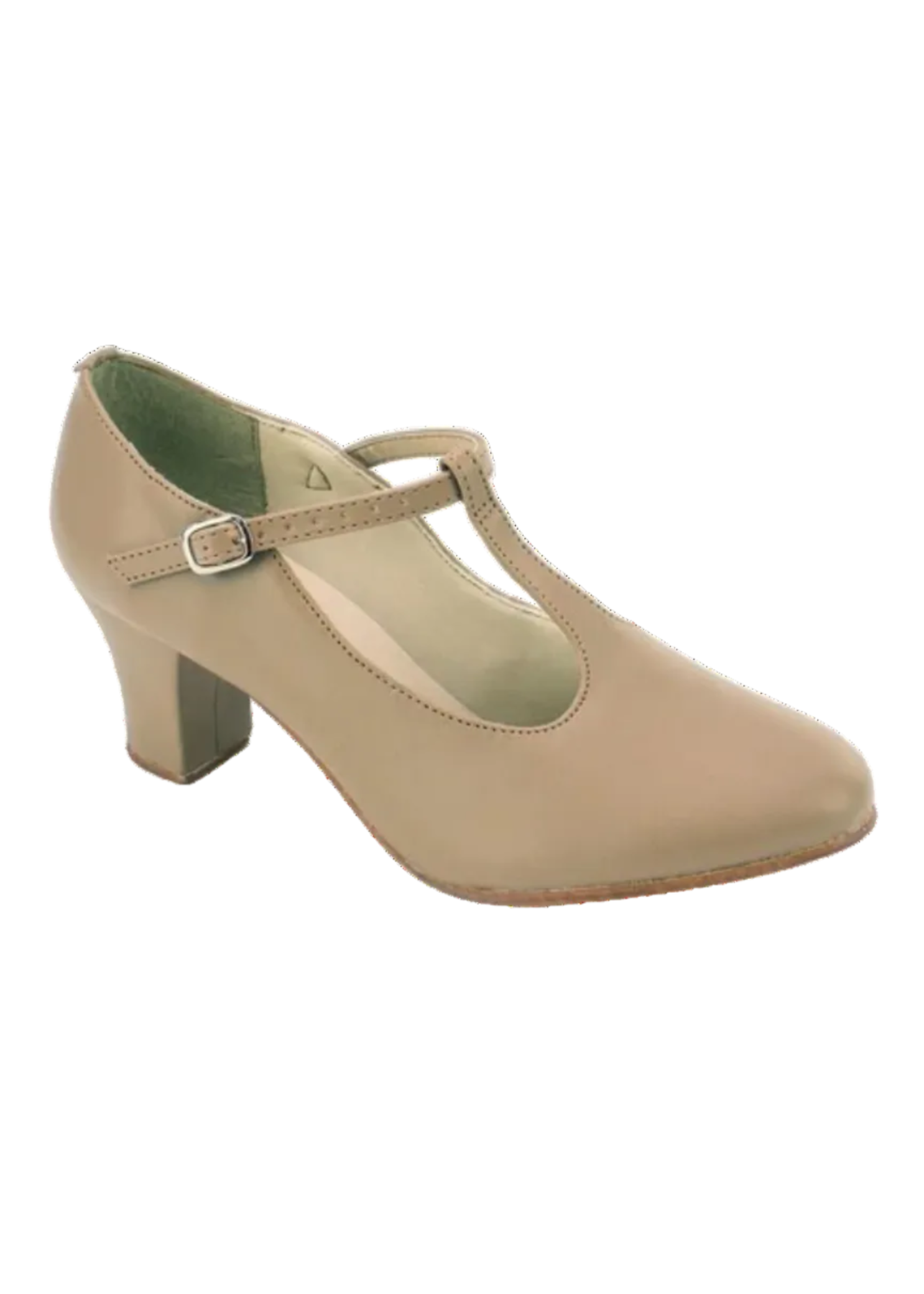 Christa 2" High Heel Character Shoe Tan side view