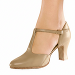 Connie 2.5" High Heel Character Shoe Caramel side view
