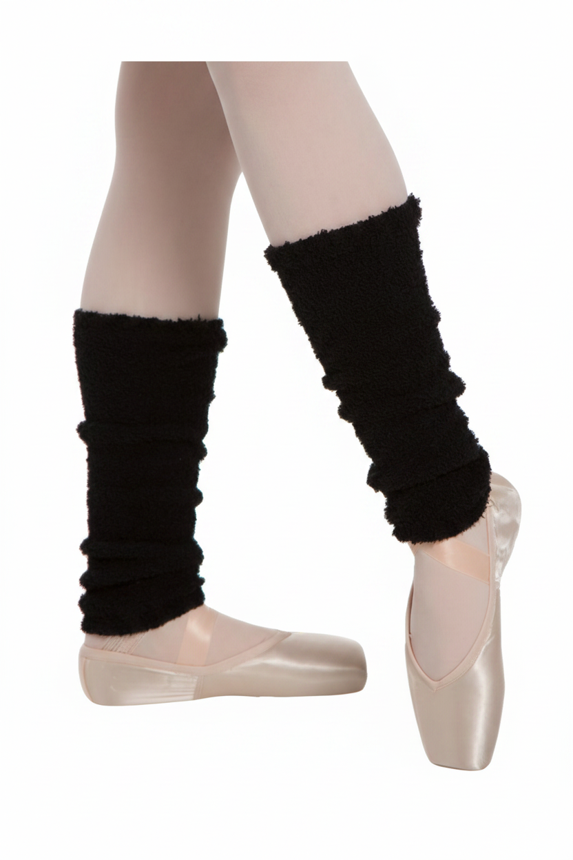 Leg Warmer Black front view