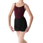 Georgette Wrap Skirt Black front view