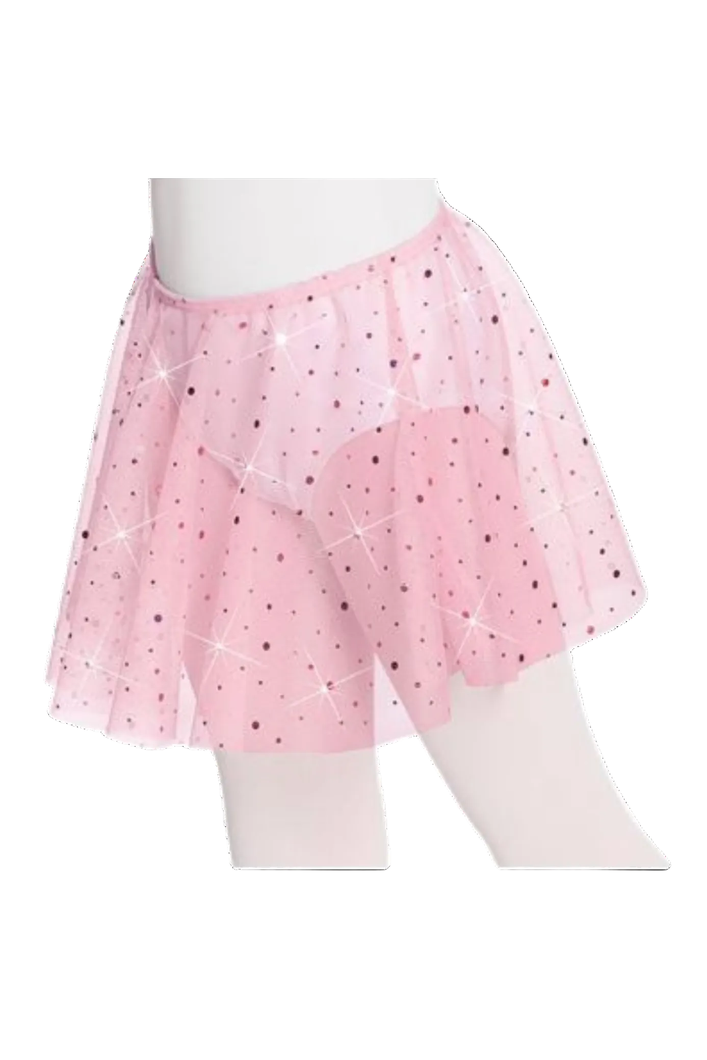 Sequin Tulle Skirt Pink side view