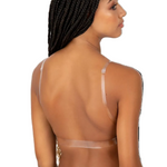 Deep Neck Bra Mocha back view