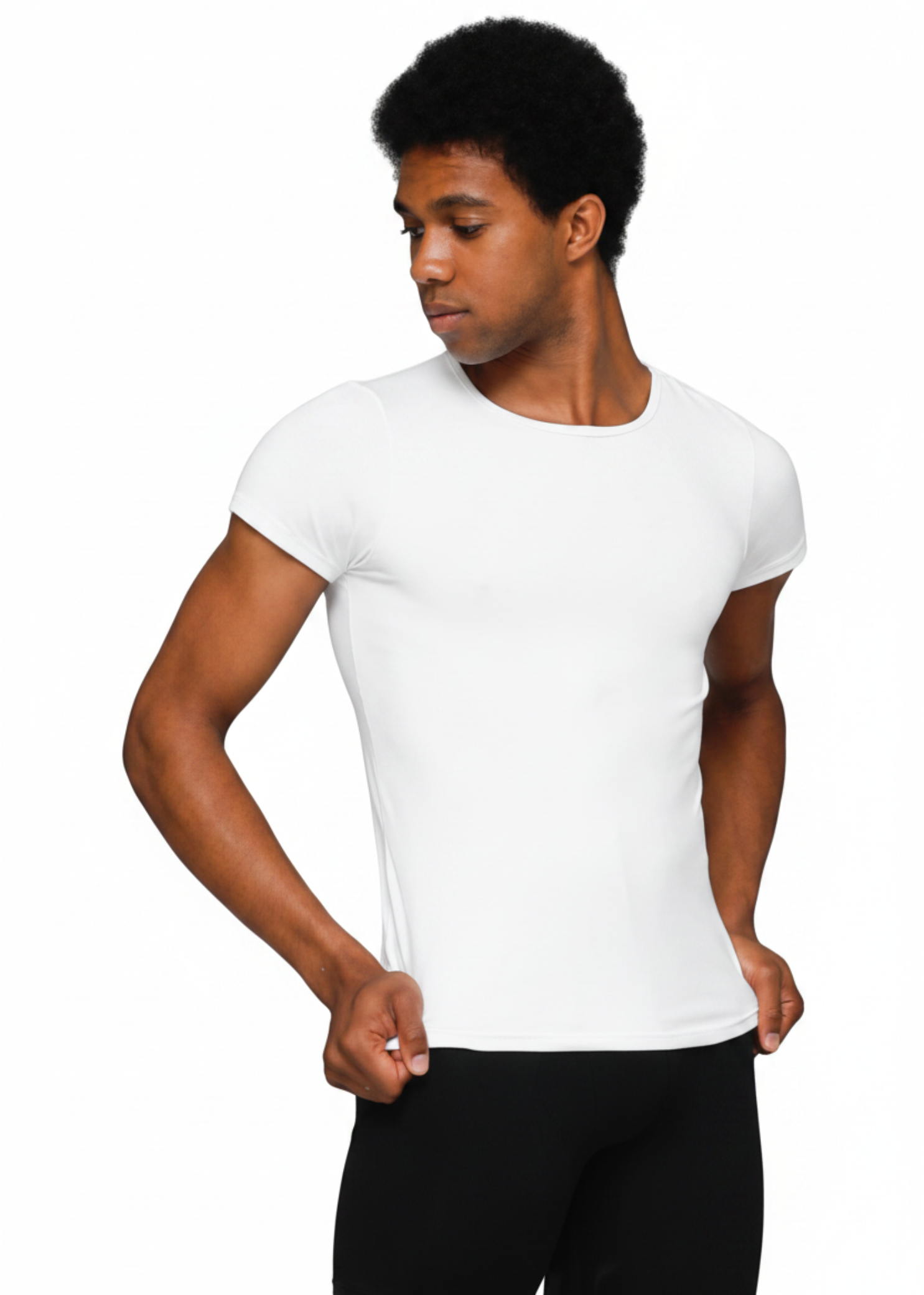 Short Sleeve Snug T-Shirt white