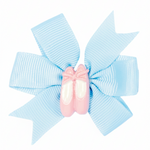 Pinwheel Bow with Shoe light blue