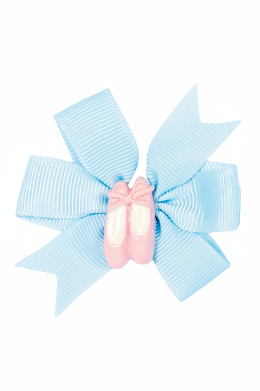 Pinwheel Bow with Shoe light blue