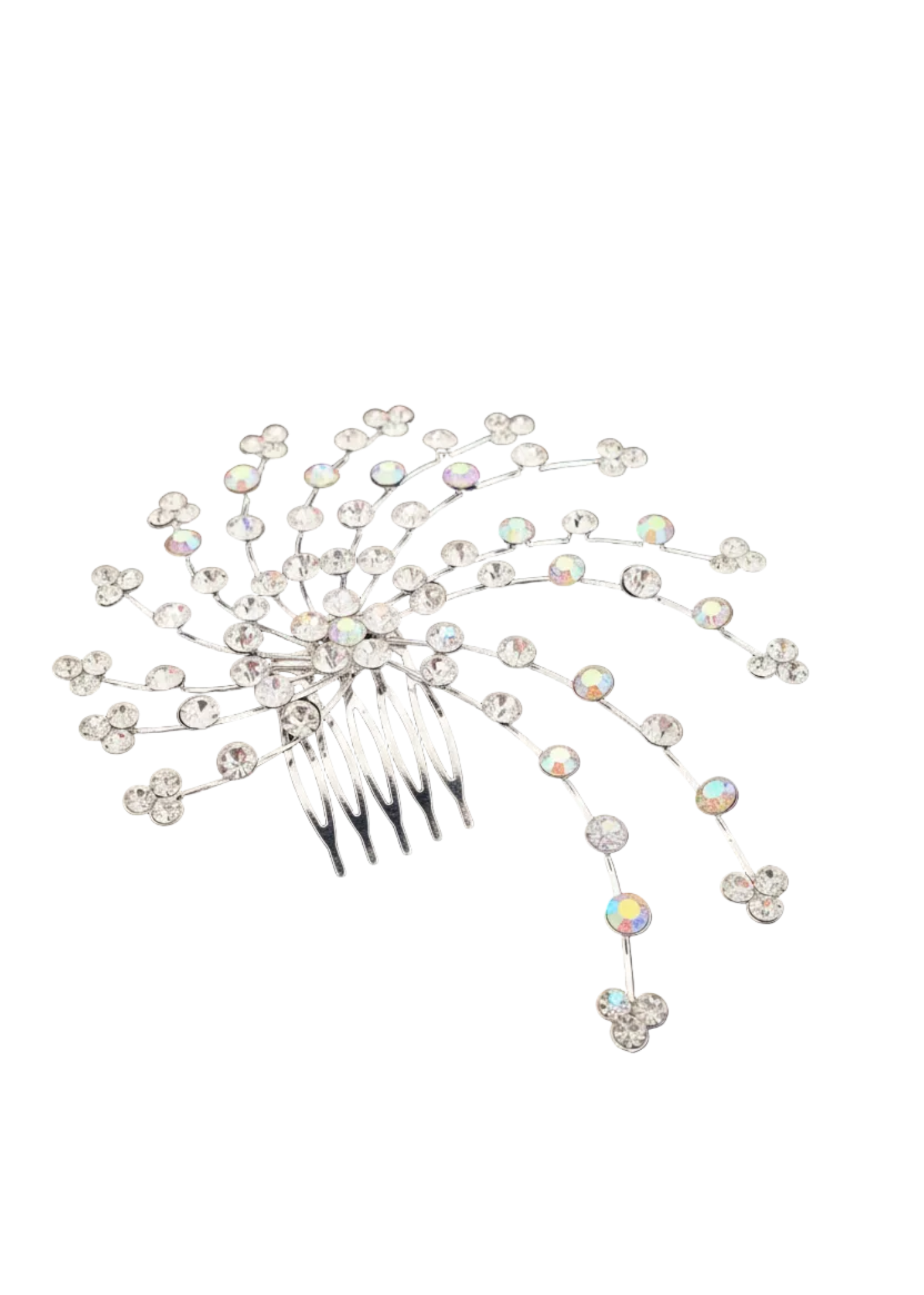 Swirl Rhinestone Comb – CO0010