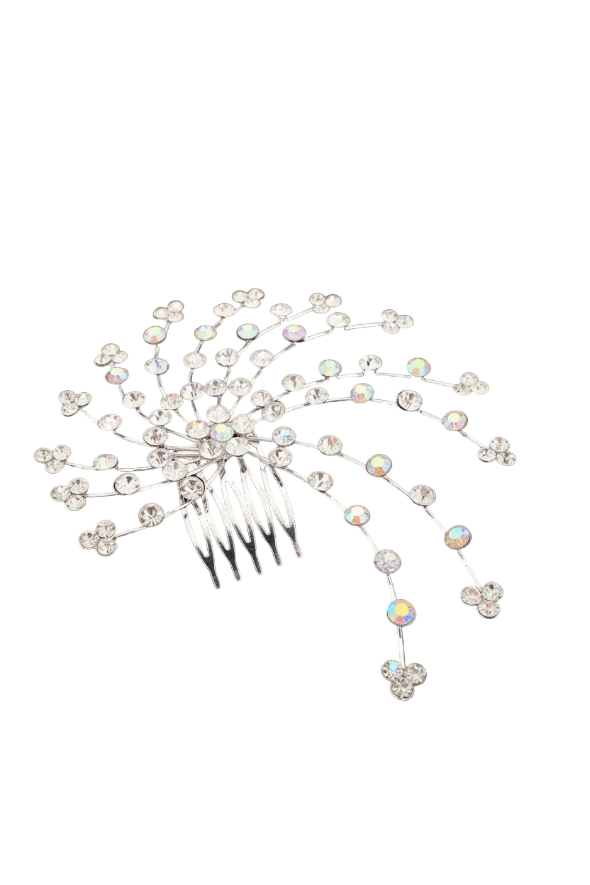 Swirl Rhinestone Comb – CO0010