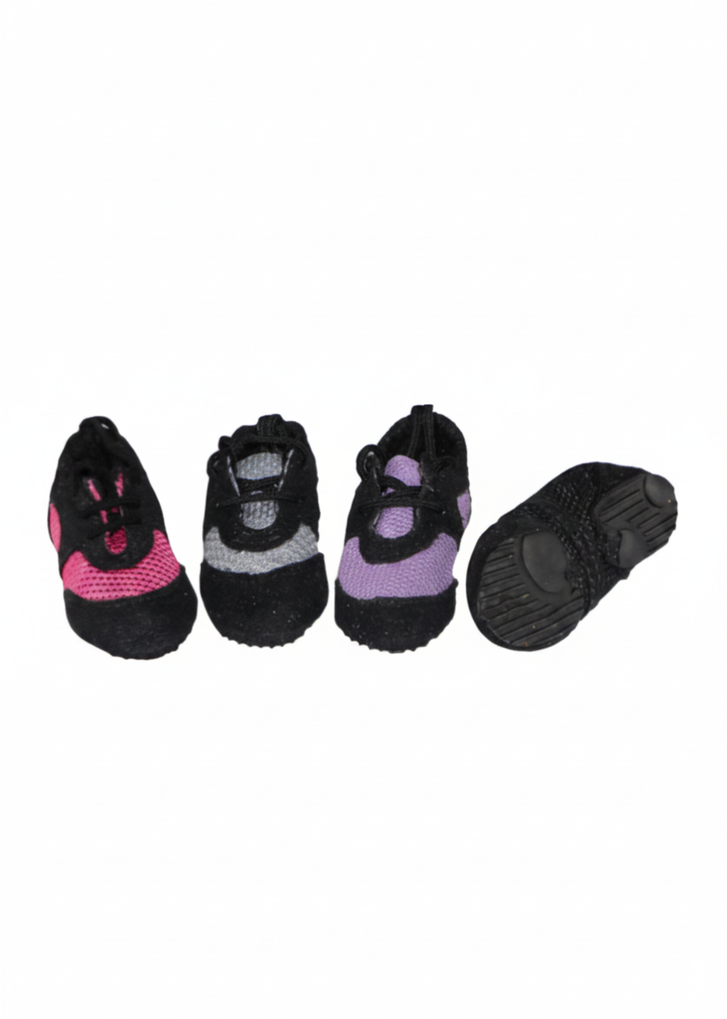 Black, Pink, Purple, Silver, mini dance sneaker keychain with colorful detailed design and durable key ring