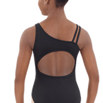 Asymmetric Leotard Black back view