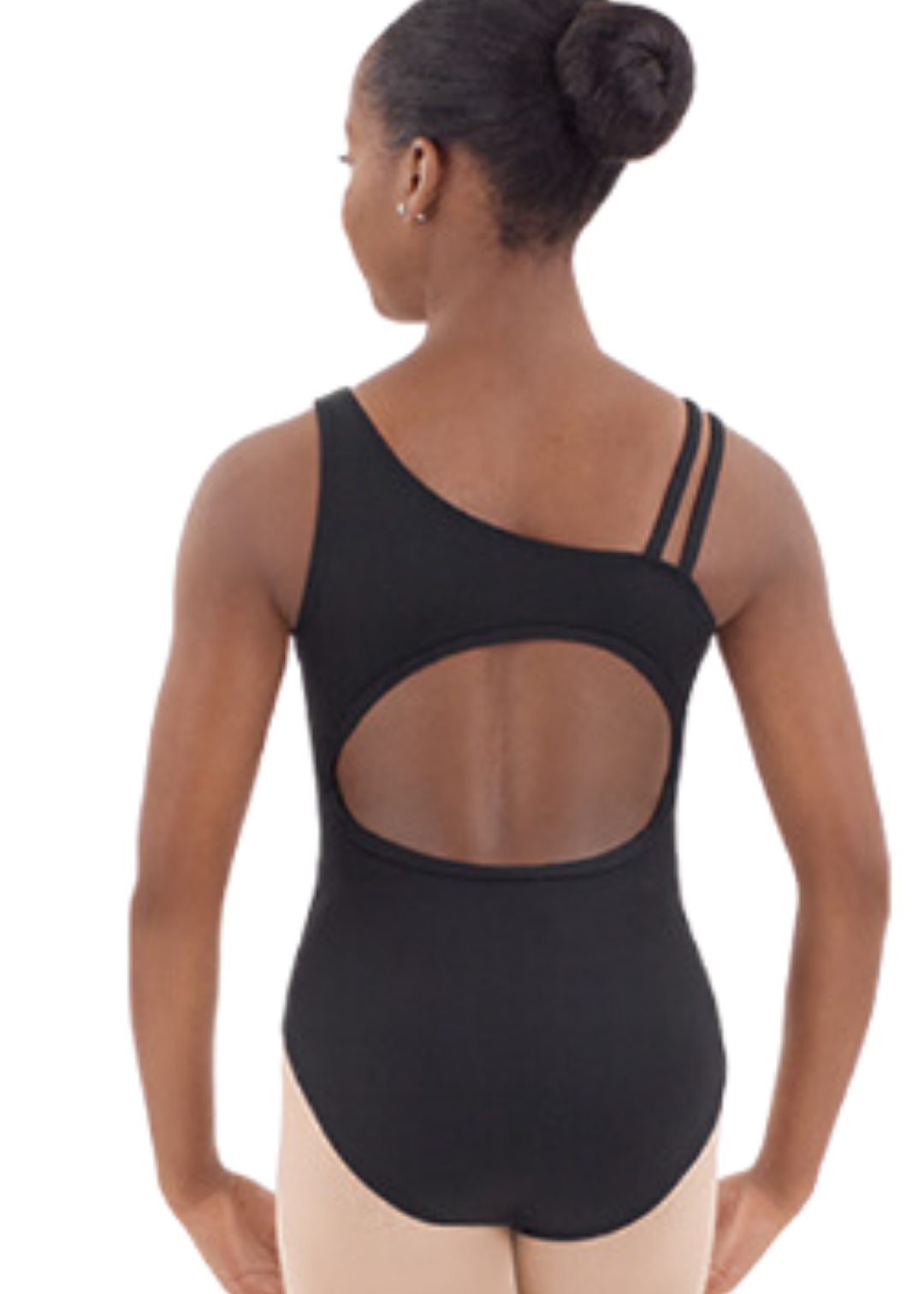 Asymmetric Leotard Black back view