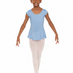 Bow Back Cap Sleeve Dress Light Blue front view